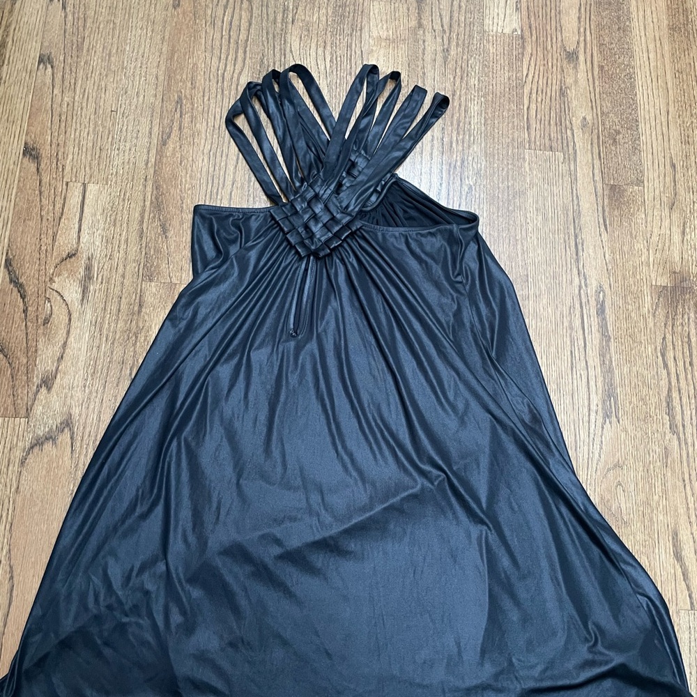 Elegant Black Strappy Dress